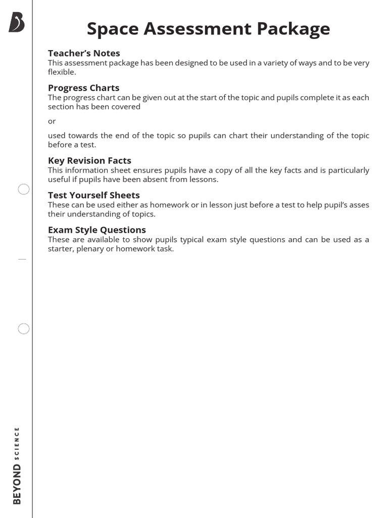 Space Teachers Notes Pdf