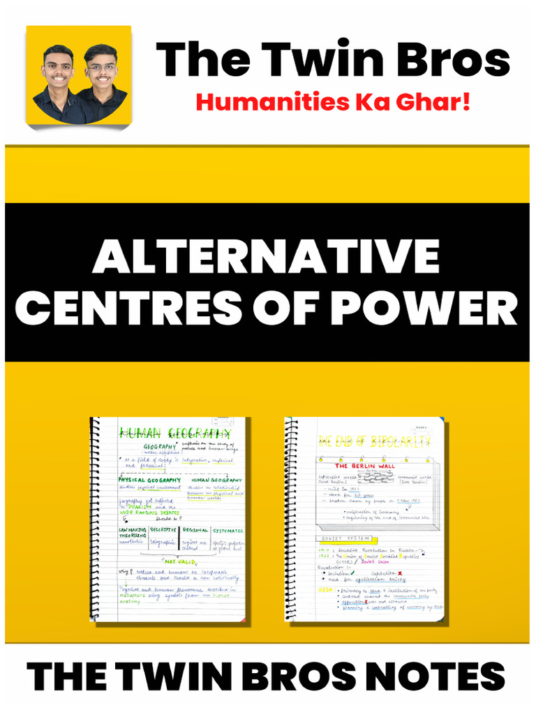New Centres of Power Notes by The Twin Bros | PDF
