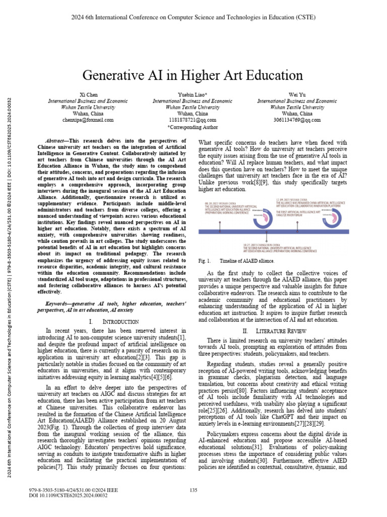 AI Integration in Art Education Insights | PDF | Artificial ...