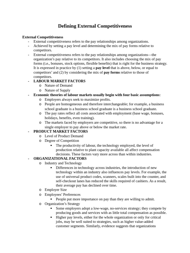 Understanding External Competitiveness | PDF | Labour Economics ...