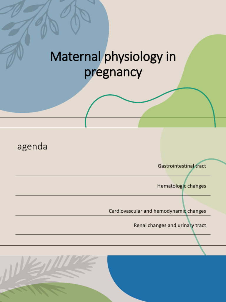 Maternal Physiological Changes in Pregnancy | PDF | Gastroesophageal ...