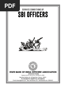 Service Conditions of Sbi Officers