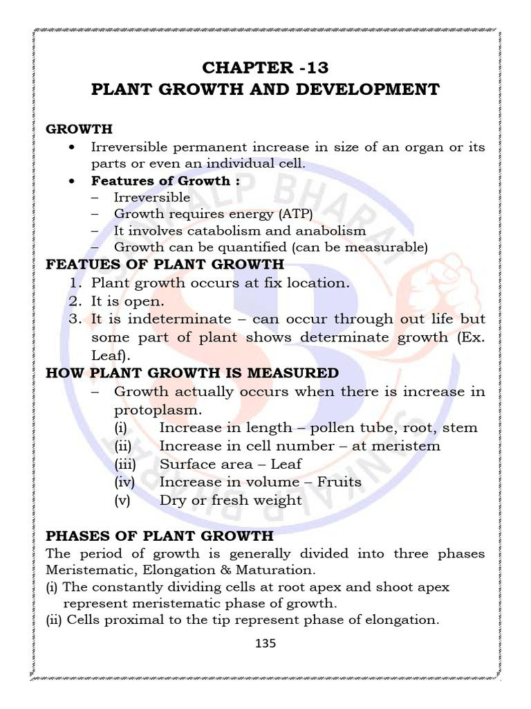 Plant Growth and Development Overview | PDF | Plant Hormone | Biology