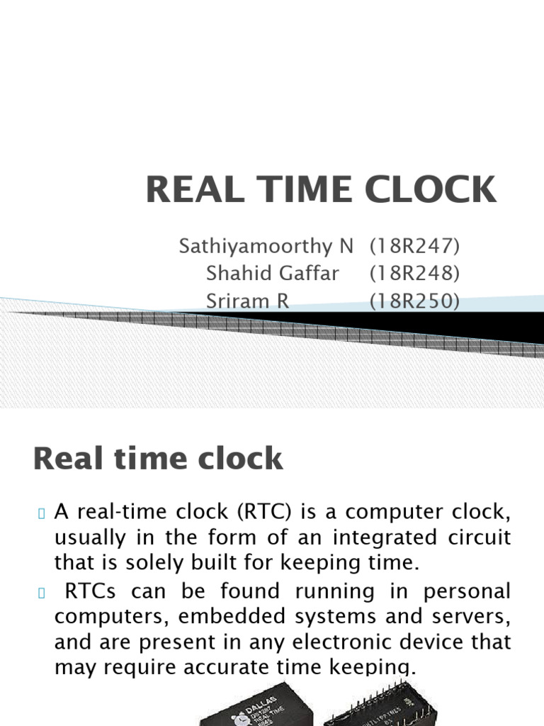 Real-Time Clock: Function & Uses | PDF