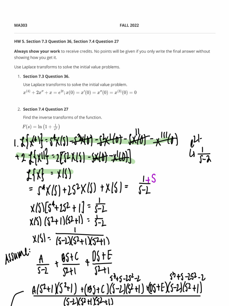 Handwritten HW 5 | PDF