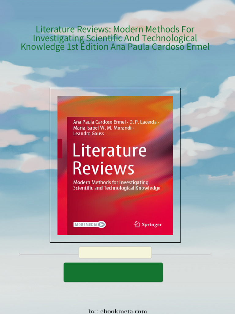 Full download literature reviews modern methods for investigating