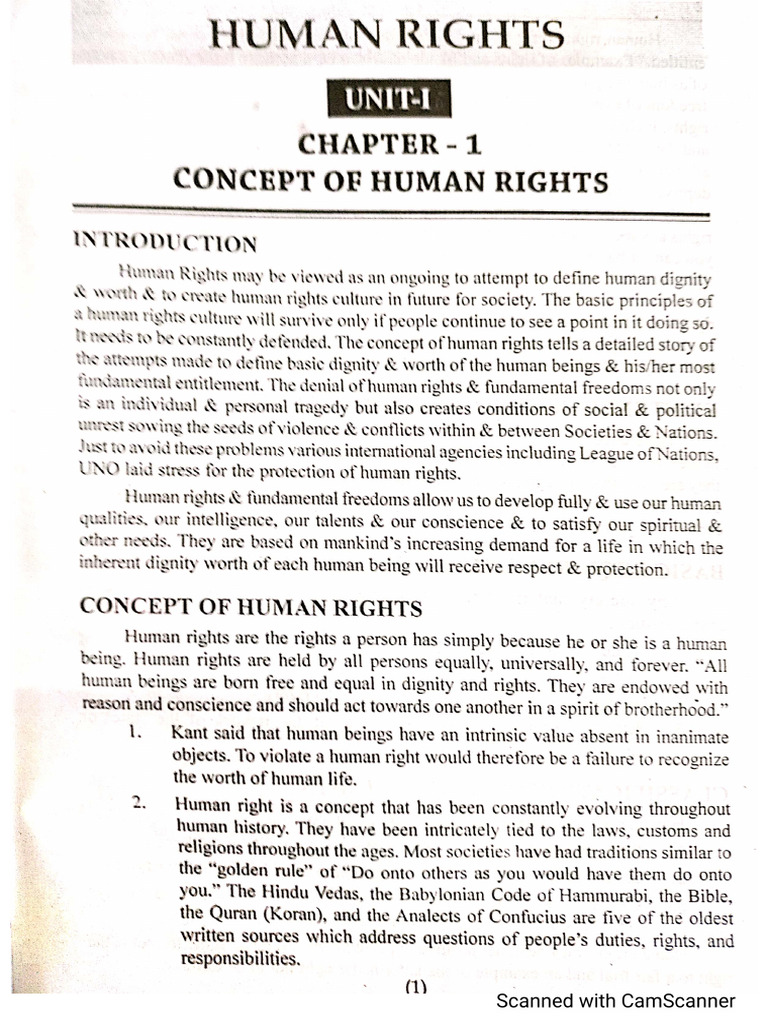 Concept of Human Rights | PDF