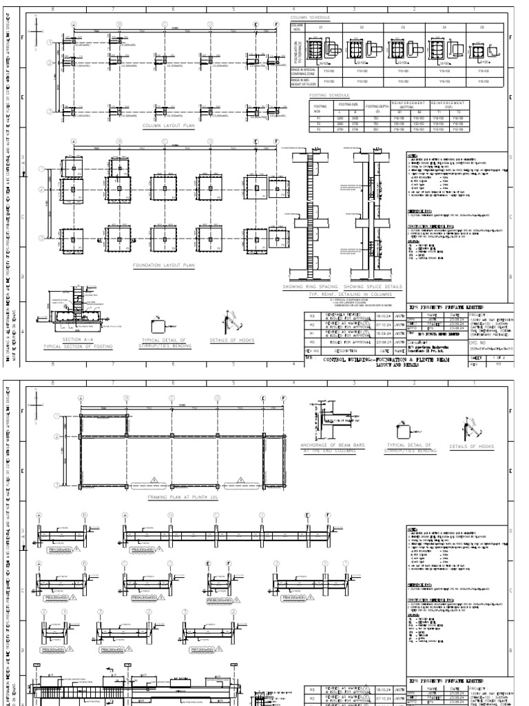 Column and Foundation Layout Plans | PDF | Structural Engineering ...