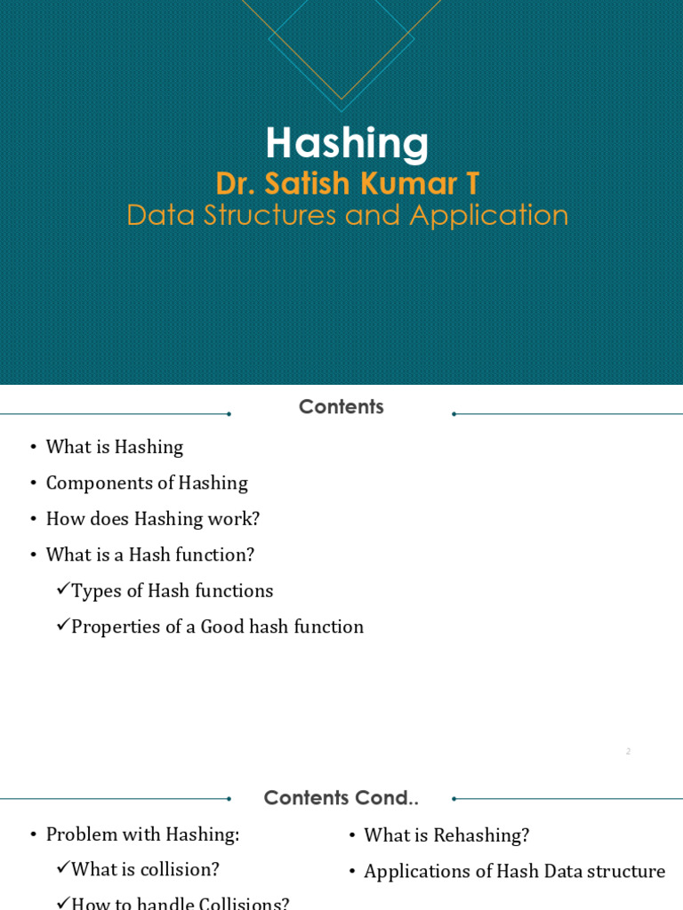 Hashing: Collision Handling Methods | PDF | Mathematics | Computer Science