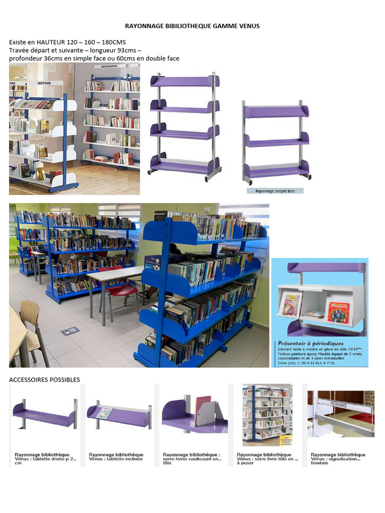Rayonnage Bibliotheque Venus | PDF