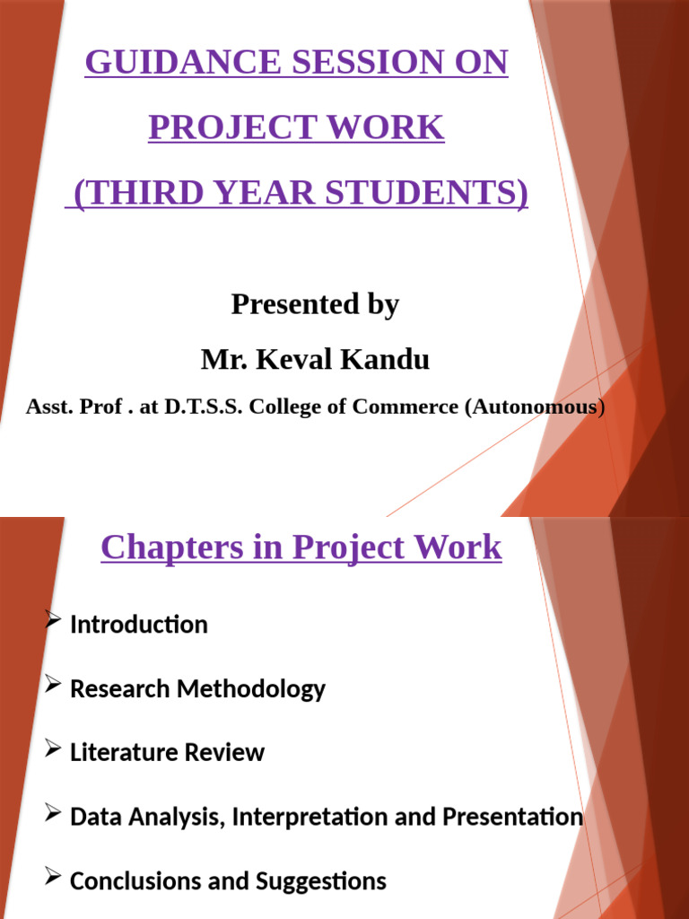 Project Work Guidance for Third-Year Students | PDF | Taxes | Survey ...