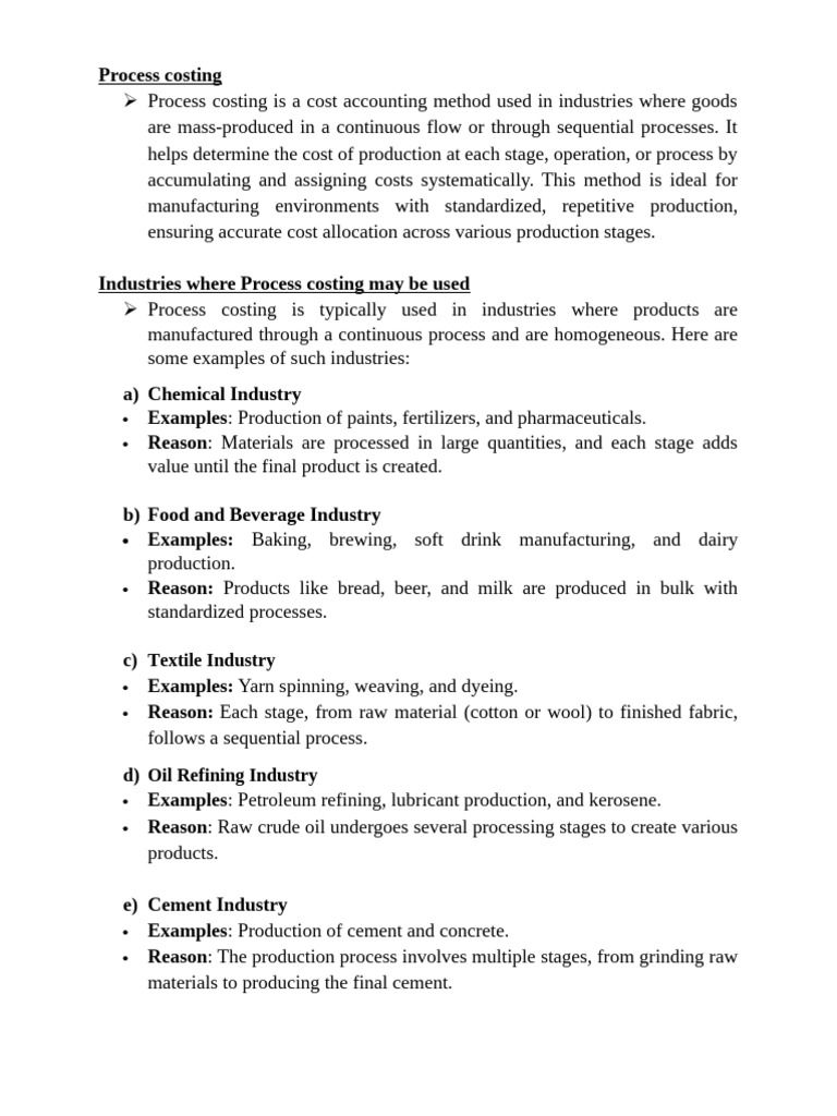 Lecture 9 Process Costing Pdf Textiles Paper