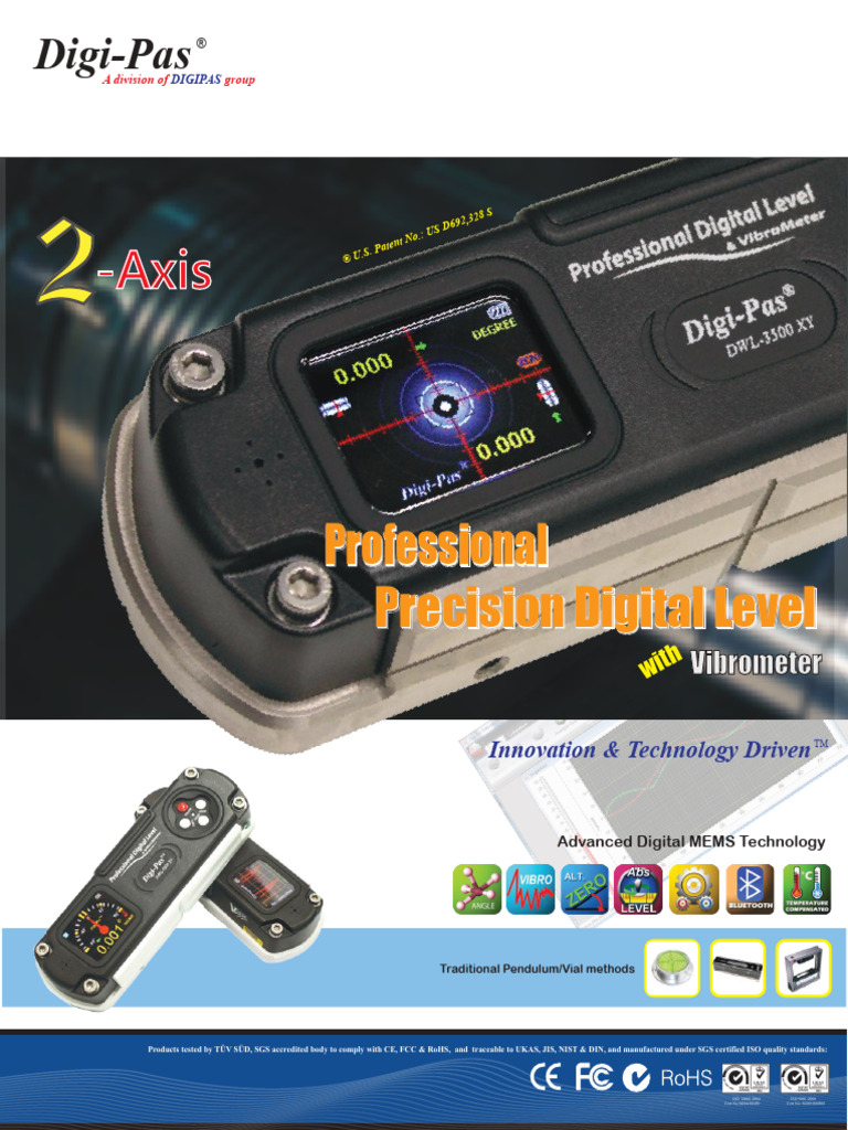 2axis Precision Digital Level Brochure en | PDF | Android (Operating ...