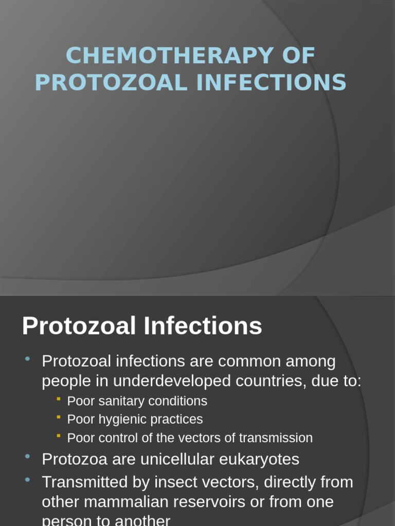 Chemotherapy for Protozoal Infections | PDF | Immunology | Causes Of Death