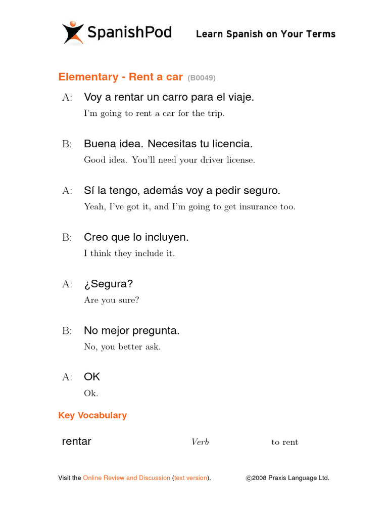 Spanishpod 0049 | PDF
