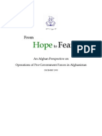 AIHRC - From Hope To Fear - An Afghan Perspective On The Operations of Pro-Government Forces in Afghanistan (Dec 2008)