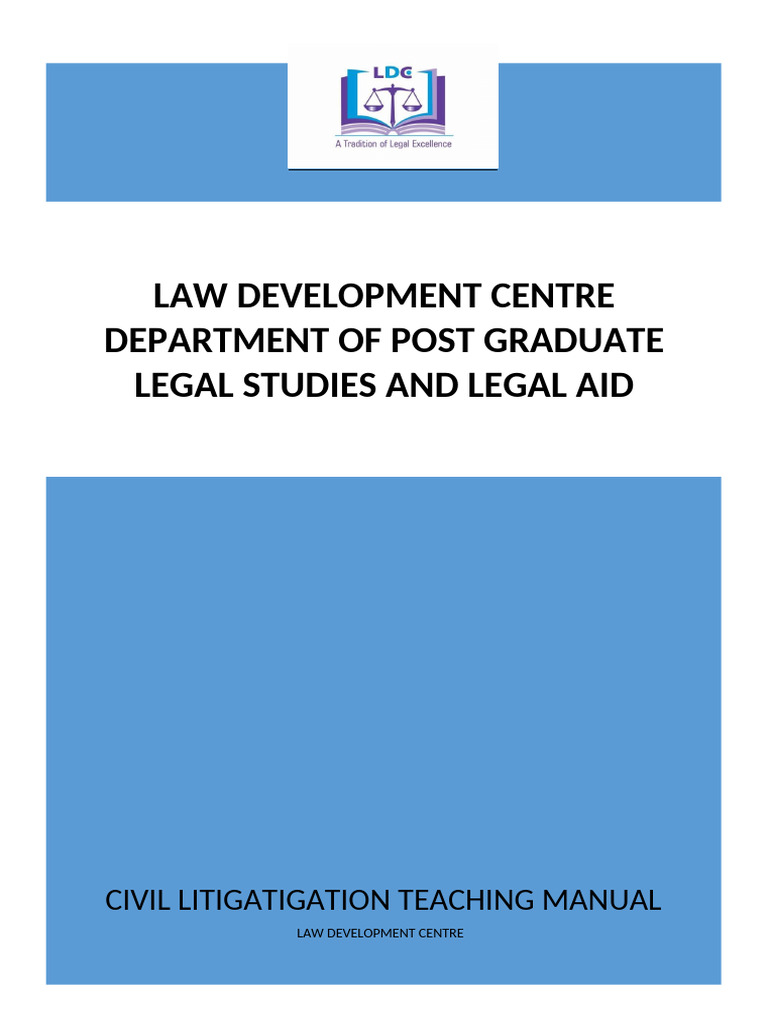 Civil Litigation Draft Manual | PDF | Alternative Dispute Resolution ...