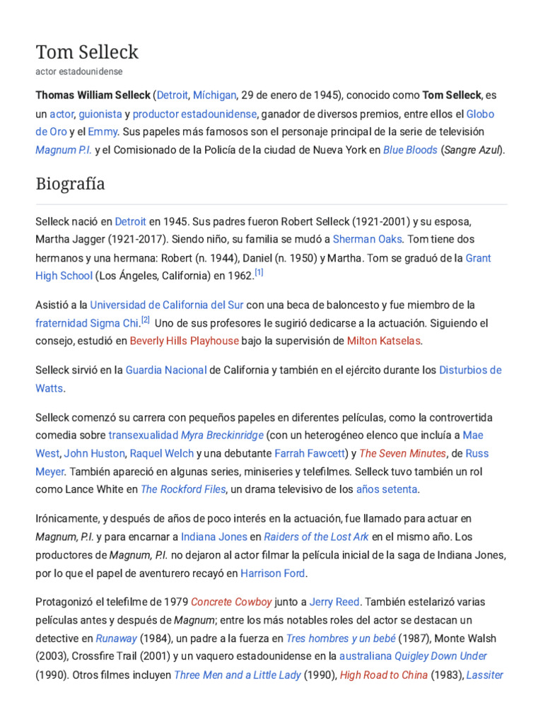 Tom selleck wikipedia la enciclopedia libre pdf