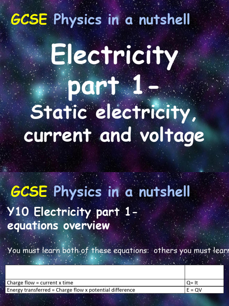 GCSE Electricity Overview | PDF | Voltage | Series And Parallel Circuits