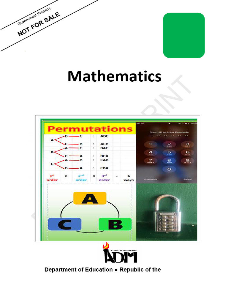Math10 Q3 Mod1 IllustratingPermutation v5 | PDF | Permutation | Learning