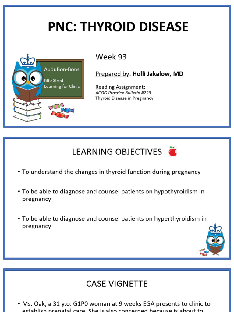Thyroid Disease in Pregnancy Guide | PDF | Hyperthyroidism | Hypothyroidism