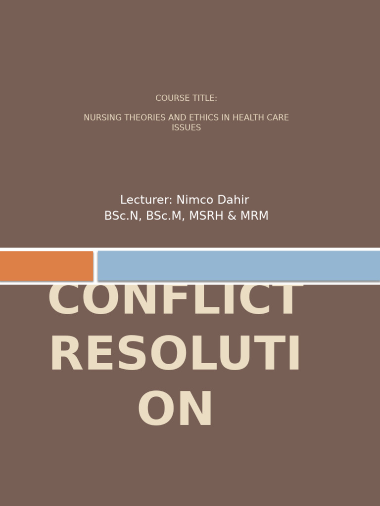 Conflict Resolution in Healthcare Teams | PDF | Conflict Resolution | Anger