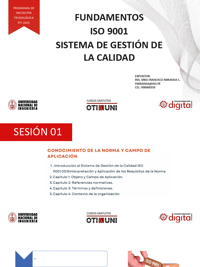 Fundamentos de la Norma ISO 9001:2015 | PDF | Calidad (comercial ...