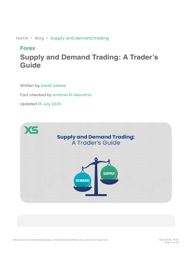 Supply and Demand Trading - A Trader's Guide - XS | PDF | Market Trend ...