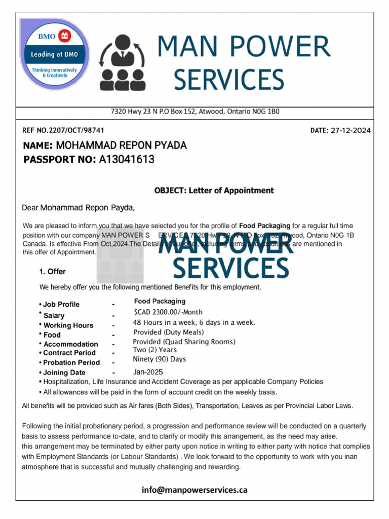 M Repon Man Power | PDF