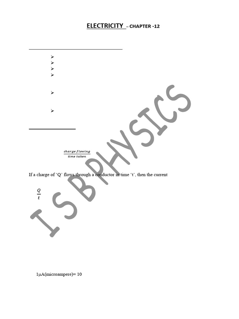Understanding Electric Current and Resistance | PDF | Electrical ...