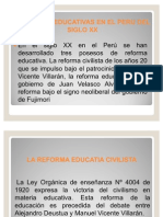 Reformas educativas en el Perú del siglo XX