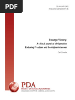 Project on Defense Alternatives - Strange Victory (Carl Conetta, Jan 2002)