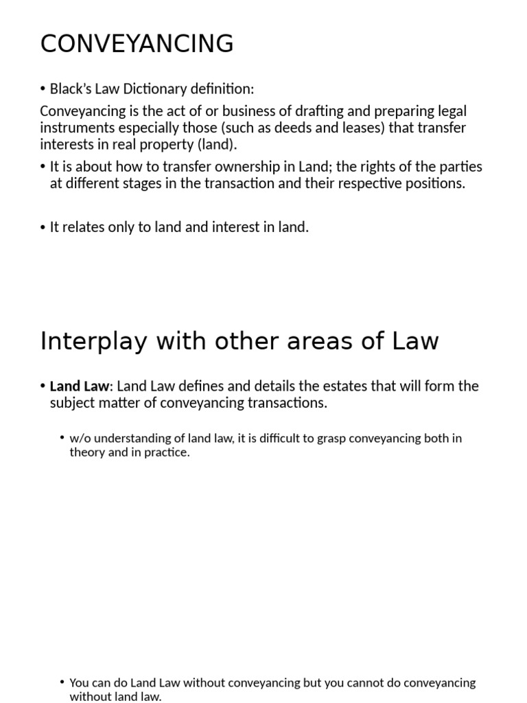 Understanding Conveyancing Basics | PDF