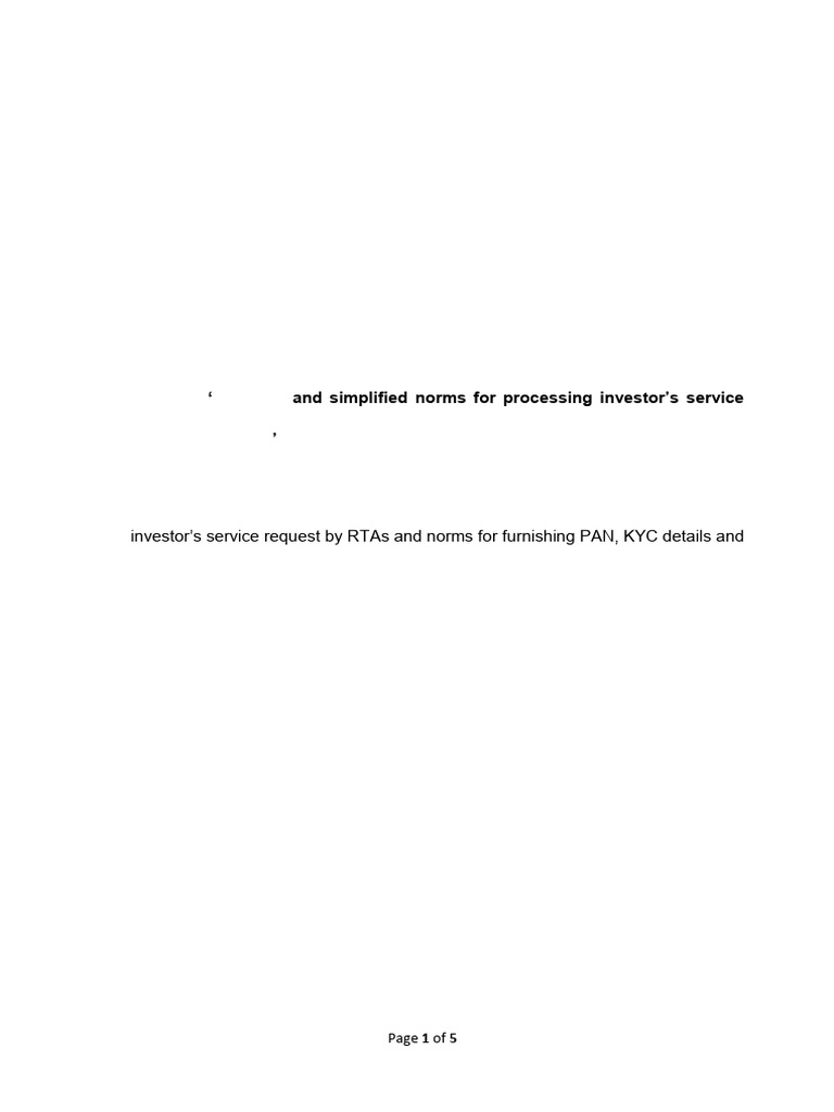 Clarifications on RTA Service Norms | PDF