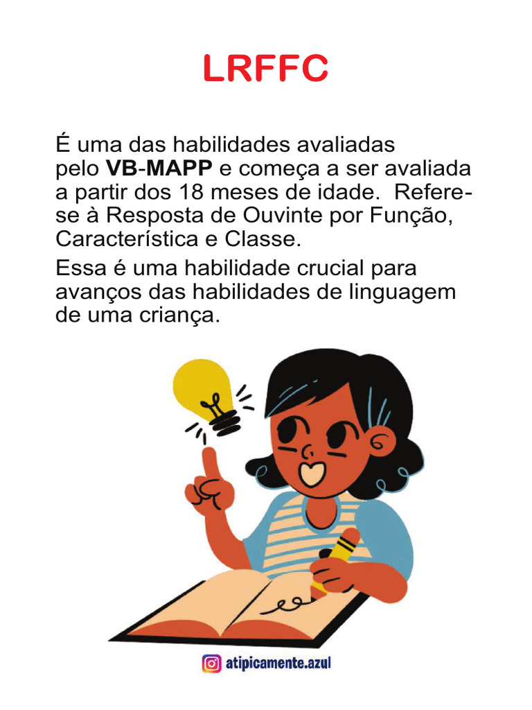Avaliação LRFFC no VB-MAPP | PDF