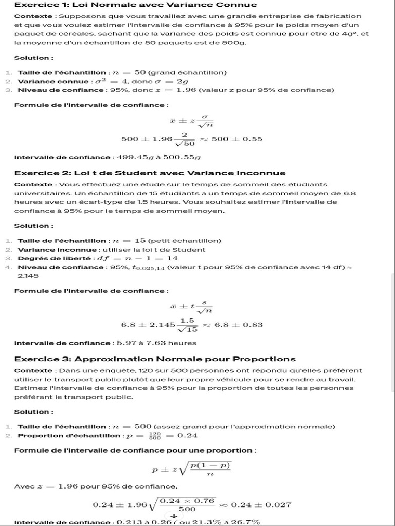 Exercice D'application Illustrant | PDF