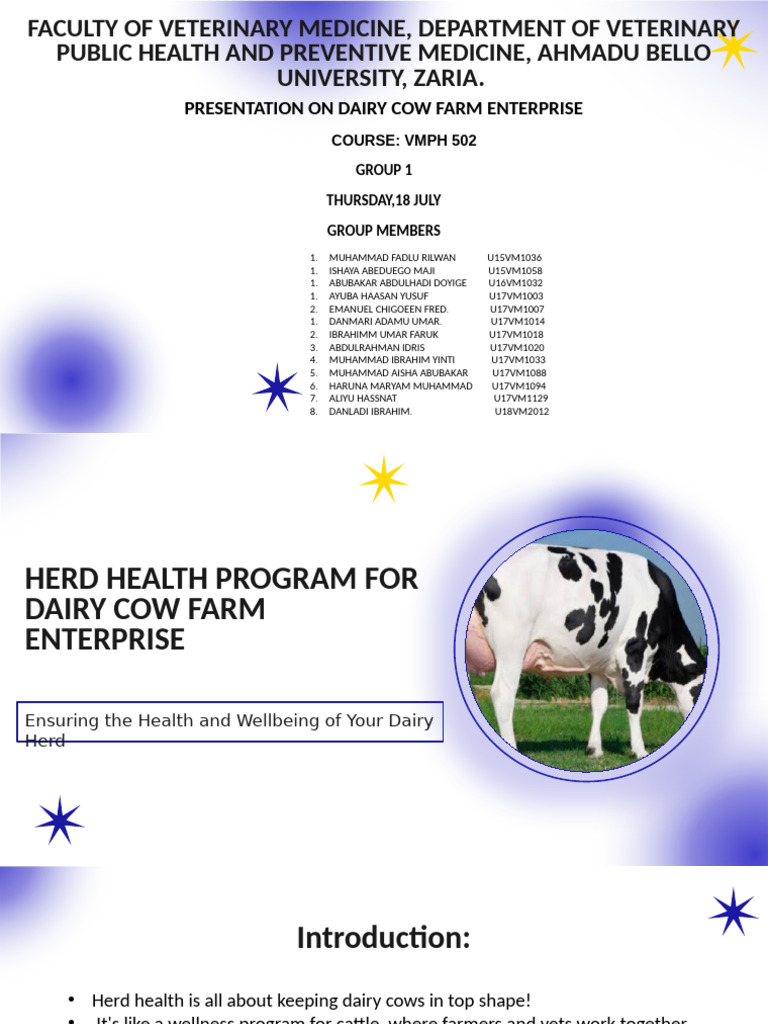 Dairy Cow Herd Health Program Guide | PDF | Dairy Cattle | Cattle