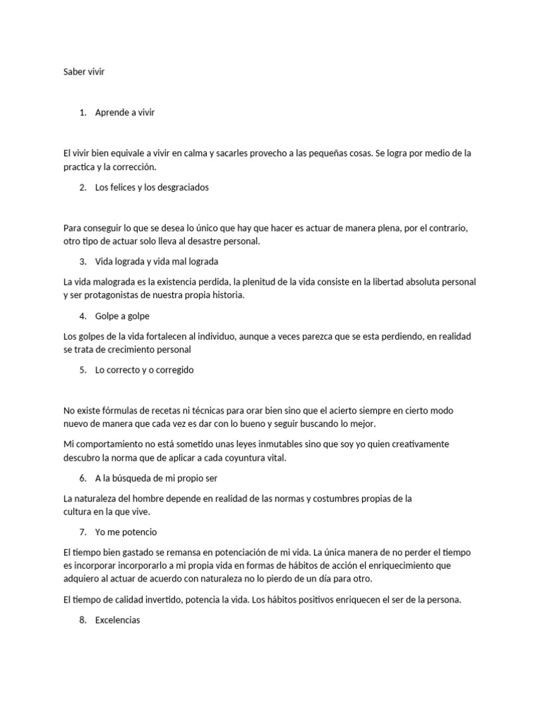 Claves para una vida plena y feliz | PDF