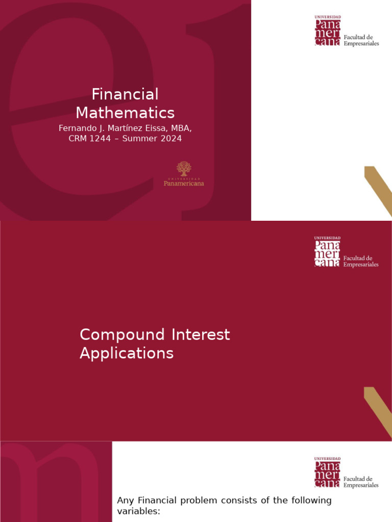 Financial Mathematics: Compound Interest | PDF | Interest | Compound ...