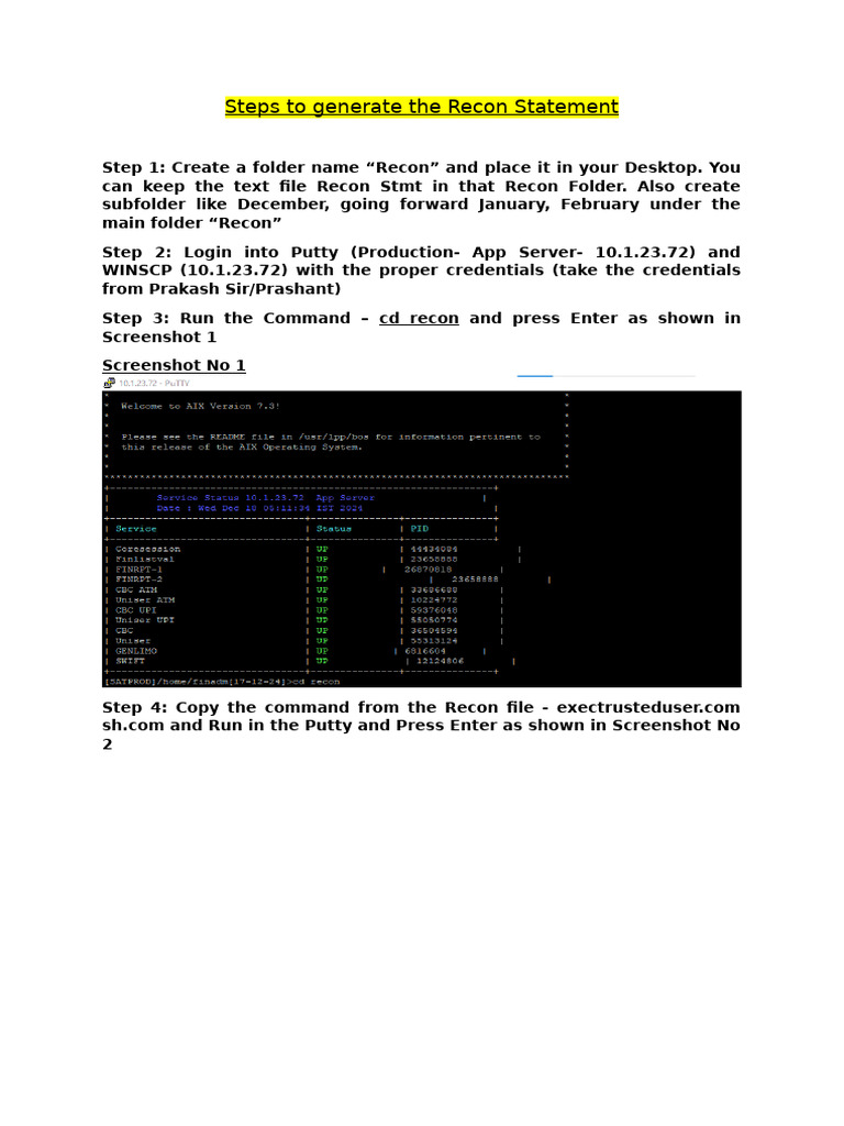 Recon File Generation Steps | PDF