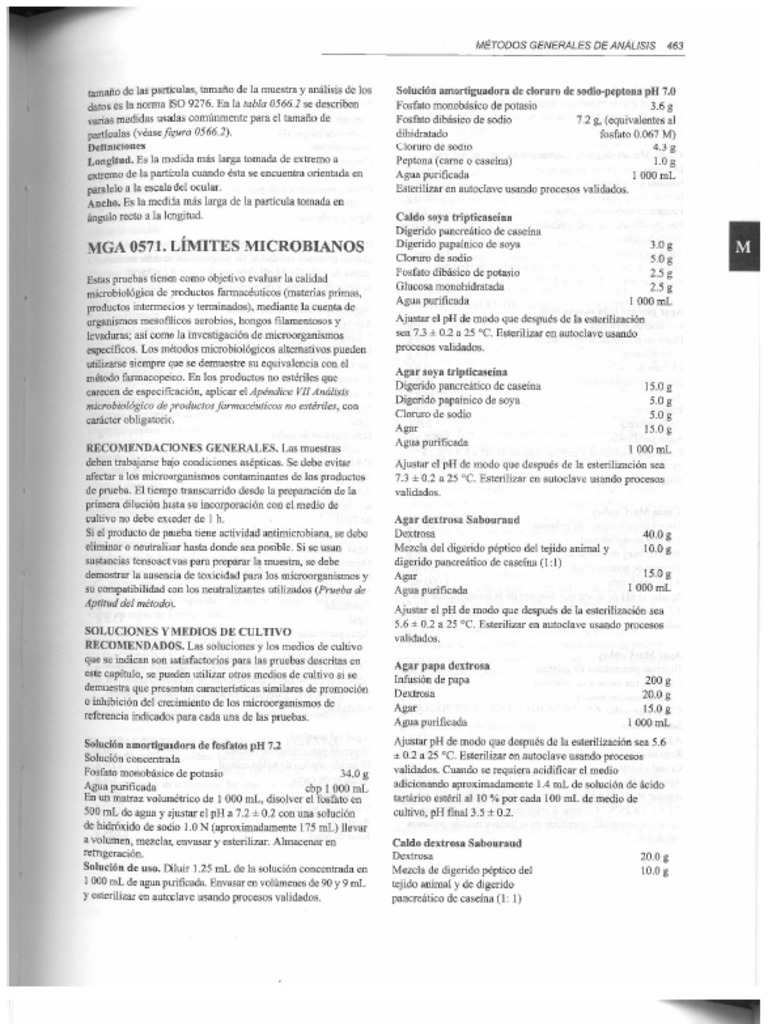 MGA 0571 Límites Microbianos | PDF
