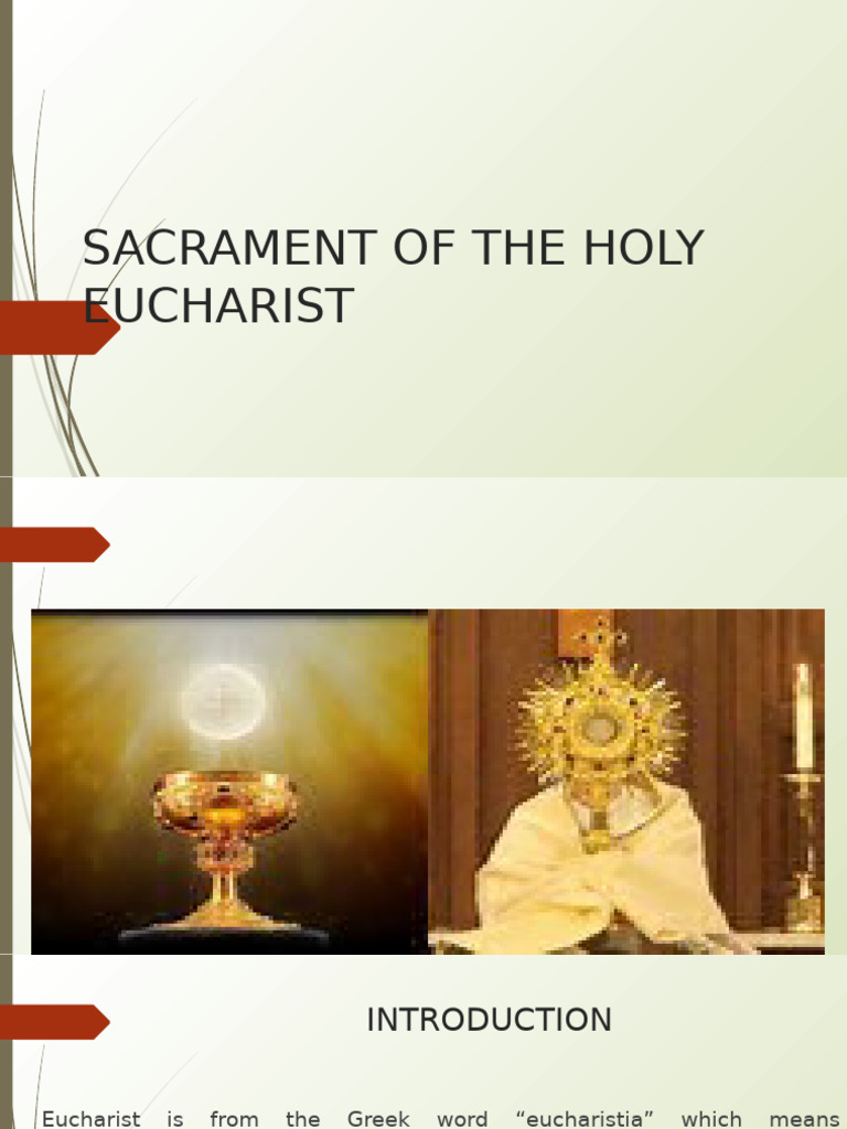 Sacrament of The Holy Eucharist | PDF | Eucharist | Last Supper