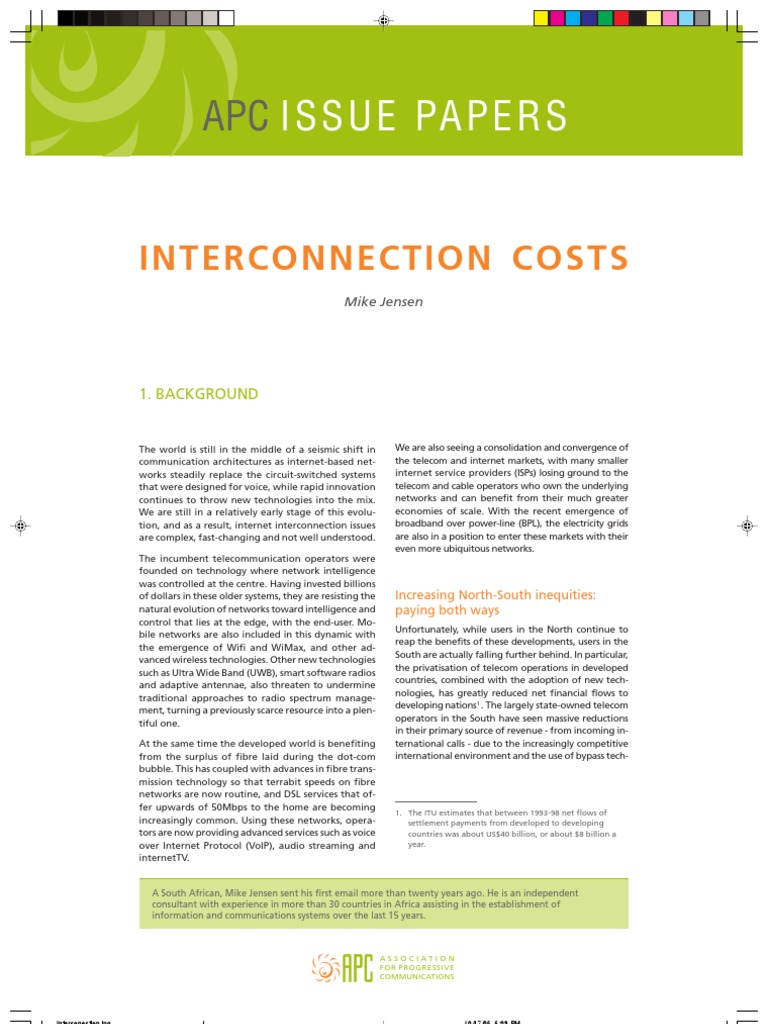 41 Interconnection Costs en | PDF | Internet Access | Internet Service ...