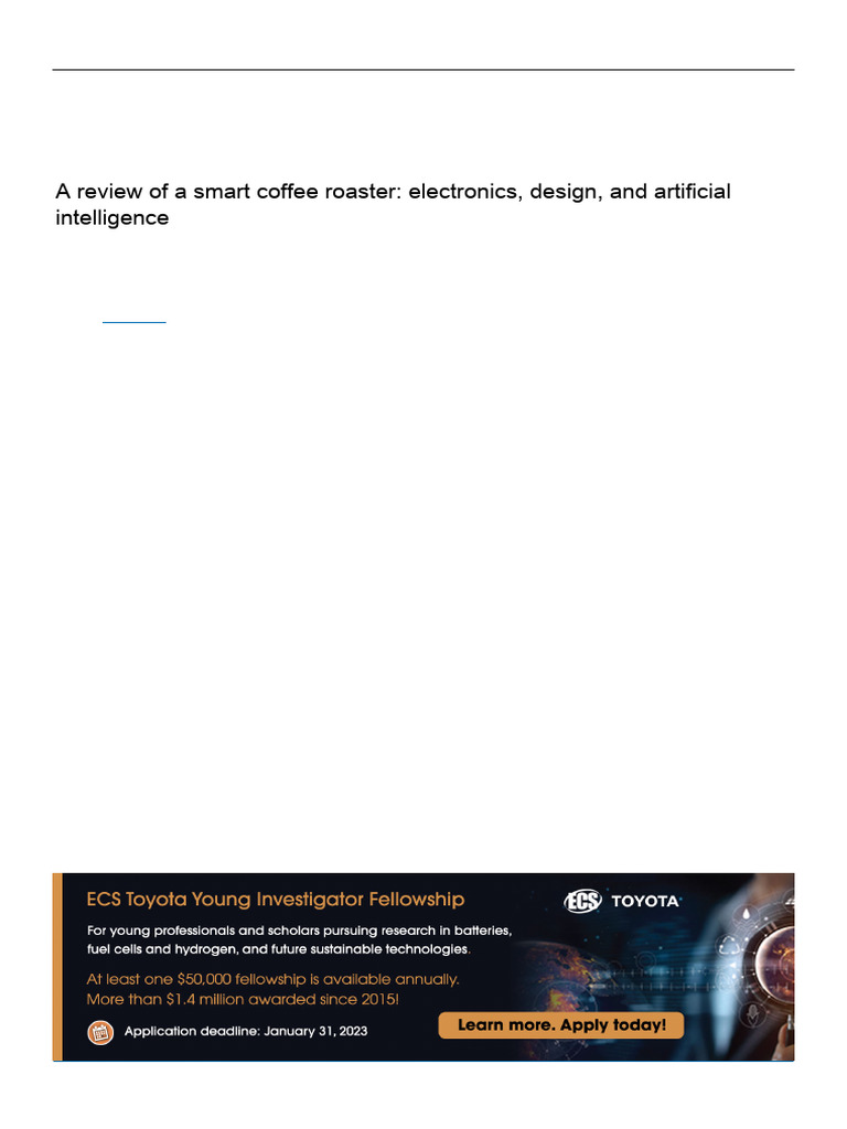 Smart Coffee Roaster Review: Design & AI | PDF | Arduino | Sensor