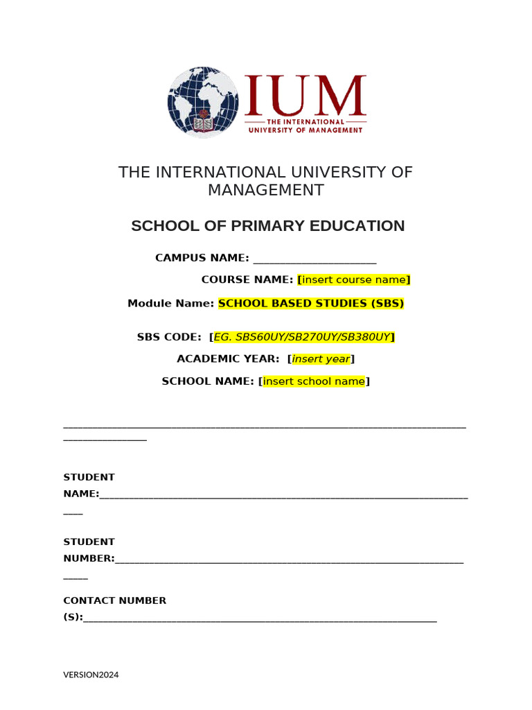 Standard Cover Page SBS File | PDF