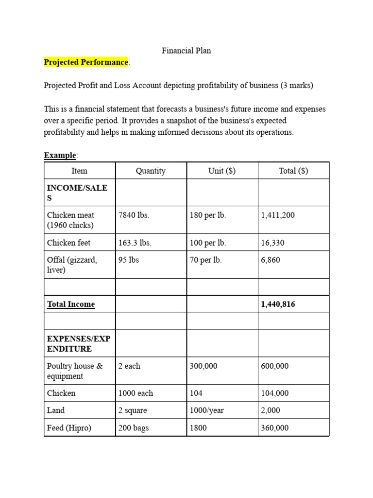 Financial plan guide pdf expense loans