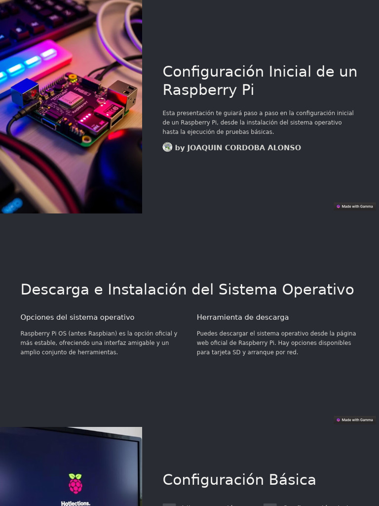 Guía de Configuración de Raspberry Pi | PDF | Raspberry Pi | Entorno de ...