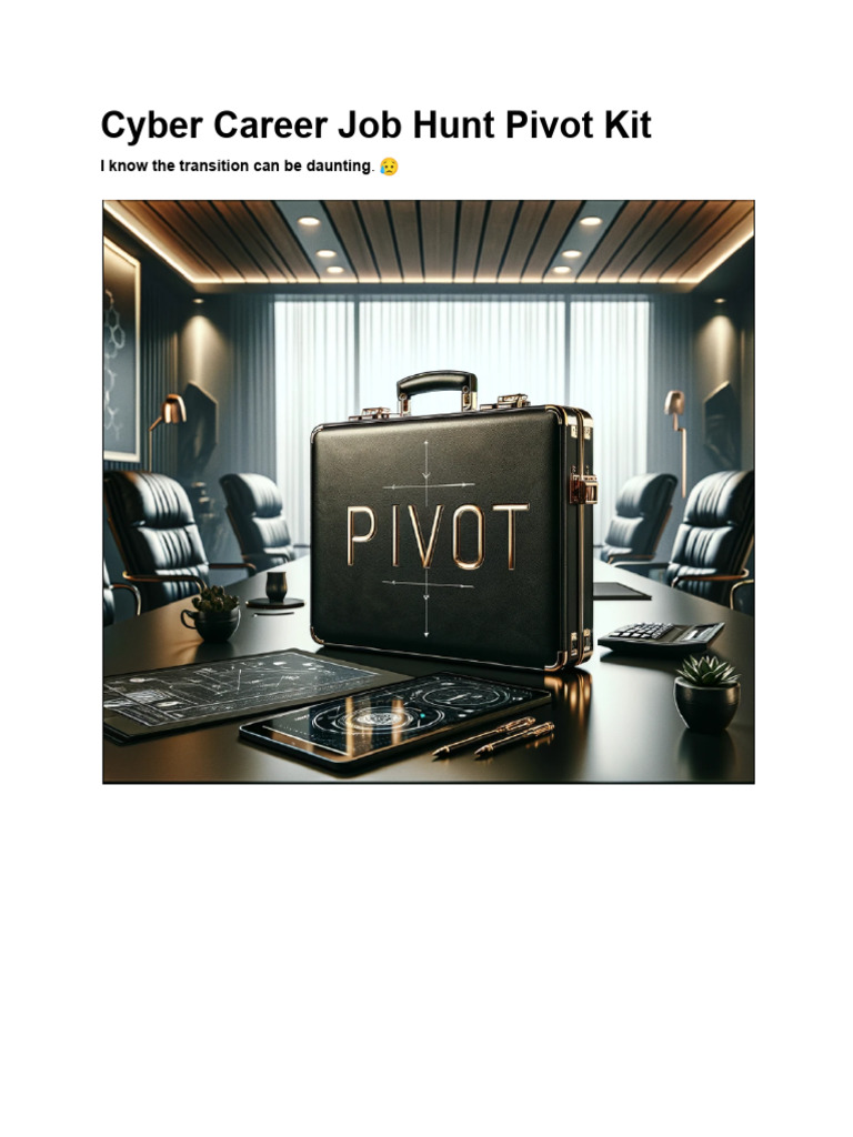 777cyber Career Job Hunt Pivot Kit (SimplyCyber - Io) | PDF | Computer ...