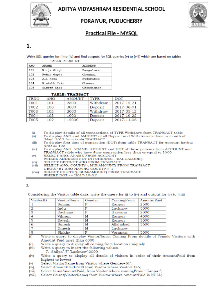 SQL | PDF