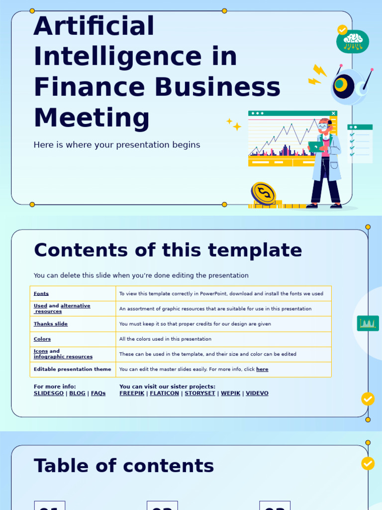 Artificial Intelligence in Finance Business Meeting by Slidesgo | PDF ...